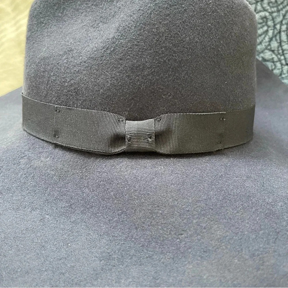 San Diego Hat Company Bow Band Floppy Fedora in Indigo - Picture 7 of 9